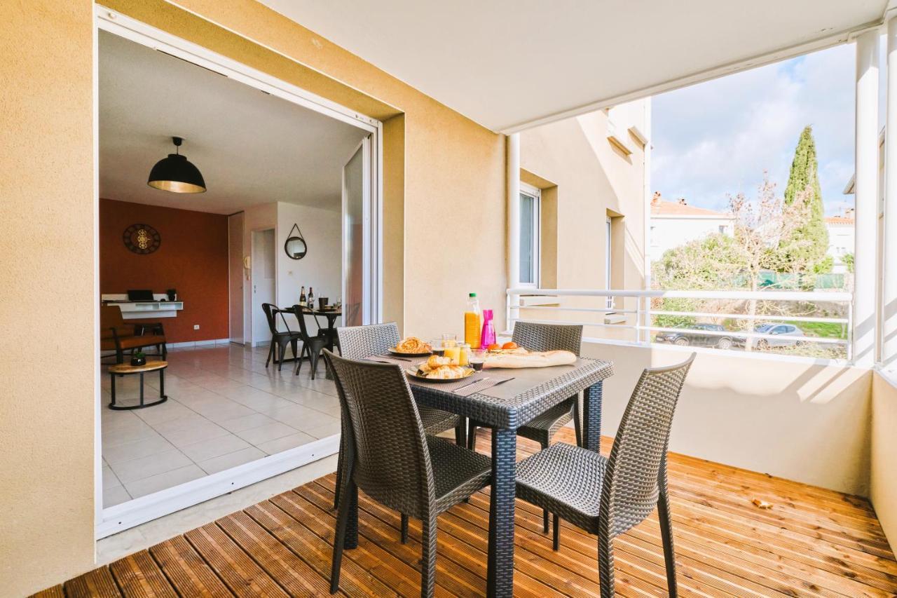 Tout Confort ! Calme, Climatisation, Piscine, Parking Gratuit, Grande Terrasse, Netflix, Wifi Carcasona Exterior foto